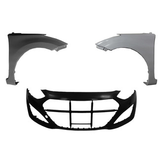 Replace® - 3-Piece (Front Bumper Cover, Driver and Passenger Side Fender) (Brand New OE)
