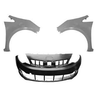 Replace® - 3-Piece (Front Bumper Cover, Driver and Passenger Side Fender) (Brand New OE)