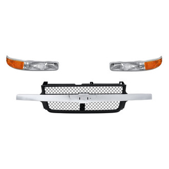 Replace® - 3-Piece (Grille, Front Driver and Passenger Side Turn Signal/Parking Light) (Standard Line)