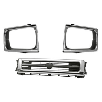 Replace® - 3-Piece (Grille, Driver and Passenger Side Headlight Bezel) (Standard Line)