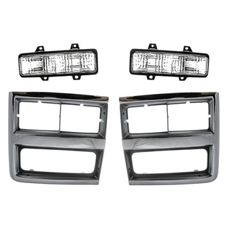Replace® - 4-Piece (Front Driver and Passenger Side Turn Signal/Parking Light, Driver and Passenger Side Headlight Bezel) (Standard Line)