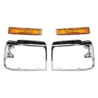 Replace® - 4-Piece (Front Driver and Passenger Side Turn Signal/Parking Light, Driver and Passenger Side Headlight Bezel) (Standard Line)