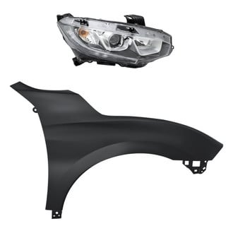 Replace® - 2-Piece Kit (Passenger Side Headlight, Front Passenger Side Fender) (Standard Line)