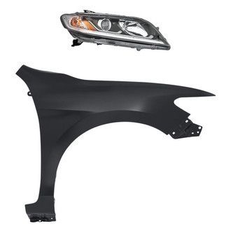Replace® - 2-Piece Kit (Passenger Side Headlight, Front Passenger Side Fender)