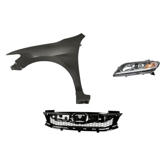 Replace® - 3-Piece Kit (Driver Side Headlight, Grille, Front Driver Side Fender) (CAPA Certified)