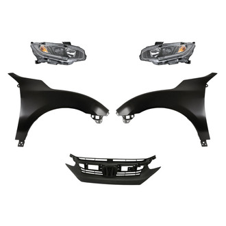 Replace® - 5-Piece Kit (Driver and Passenger Side Headlights, Grille, Driver and Passenger Side Fenders) (Standard Line)