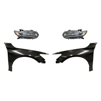 Replace® - 4-Piece Kit (Driver and Passenger Side Headlights, Driver and Passenger Side Fenders) (Standard Line)