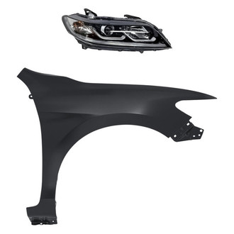 Replace® - 2-Piece Kit (Passenger Side Headlight, Front Passenger Side Fender) (CAPA Certified)