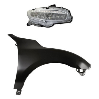 Replace® - 2-Piece Kit (Passenger Side Headlight, Front Passenger Side Fender) (Standard Line)