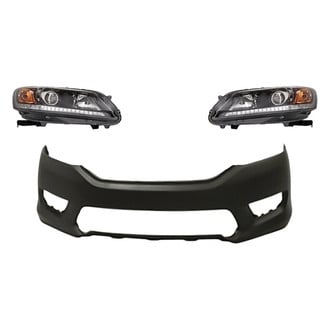 Replace® - 3-Piece Kit (Driver and Passenger Side Headlights, Front Bumper Cover) (Standard Line)