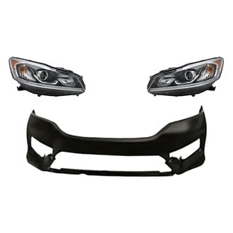 Replace® - 3-Piece Kit (Driver and Passenger Side Headlights, Front Bumper Cover) (Standard Line)