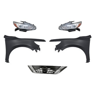 Replace® - 5-Piece Kit (Driver and Passenger Side Headlights, Grille, Driver and Passenger Side Fenders) (Standard Line)