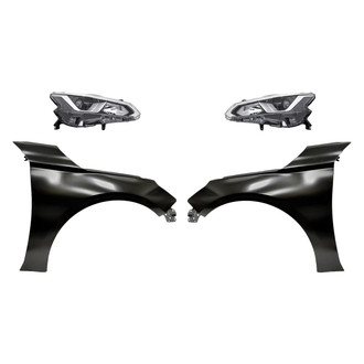 Replace® - 4-Piece Kit (Driver and Passenger Side Headlights, Driver and Passenger Side Fenders) (Standard Line)