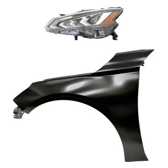 Replace® - 2-Piece Kit (Driver Side Headlight, Front Driver Side Fender) (Standard Line)