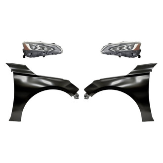 Replace® - 4-Piece Kit (Driver and Passenger Side Headlights, Driver and Passenger Side Fenders) (Standard Line)
