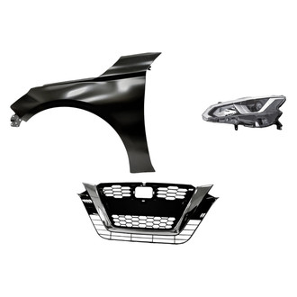 Replace® - 3-Piece Kit (Driver Side Headlight, Grille, Front Driver Side Fender) (Standard Line)