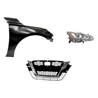 Replace® - 3-Piece Kit (Passenger Side Headlight, Grille, Front Passenger Side Fender) (Standard Line)
