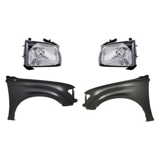 Replace® - 4-Piece Kit (Driver and Passenger Side Headlights, Driver and Passenger Side Fenders) (CAPA Certified)