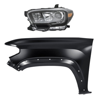 Replace® - 2-Piece Kit (Driver Side Headlight, Front Driver Side Fender) (Standard Line)