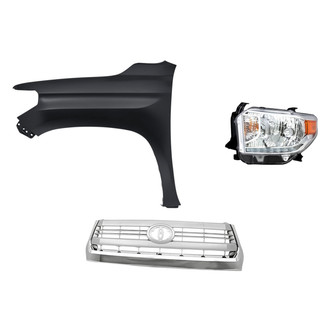 Replace® - 3-Piece Kit (Driver Side Headlight, Grille, Front Driver Side Fender) (Standard Line)