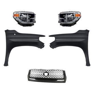 Replace® - 5-Piece Kit (Driver and Passenger Side Headlights, Grille, Driver and Passenger Side Fenders) (Standard Line)