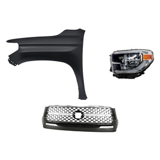 Replace® - 3-Piece Kit (Driver Side Headlight, Grille, Front Driver Side Fender) (Standard Line)