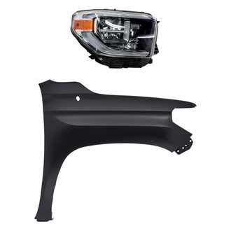 Replace® - 2-Piece Kit (Passenger Side Headlight, Front Passenger Side Fender) (Standard Line)