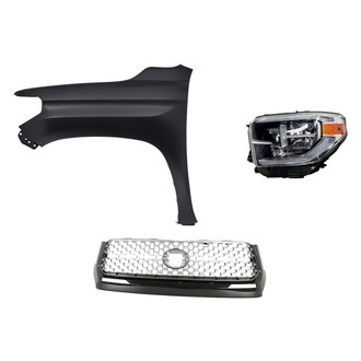 Replace® - 3-Piece Kit (Driver Side Headlight, Grille, Front Driver Side Fender) (Standard Line)