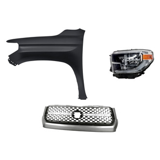 Replace® - 3-Piece Kit (Driver Side Headlight, Grille, Front Driver Side Fender) (Standard Line)