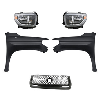 Replace® - 5-Piece Kit (Driver and Passenger Side Headlights, Grille, Driver and Passenger Side Fenders) (Standard Line)