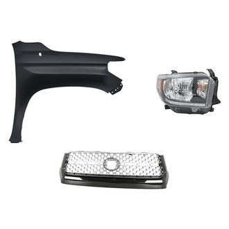 Replace® - 3-Piece Kit (Passenger Side Headlight, Grille, Front Passenger Side Fender) (Standard Line)