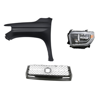 Replace® - 3-Piece Kit (Driver Side Headlight, Grille, Front Driver Side Fender) (Standard Line)