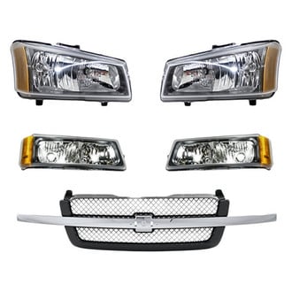 Replace® - 5-Piece Kit (Driver and Passenger Side Headlights, Grille, Driver and Passenger Side Turn Signal/Parking Lights) (Standard Line)