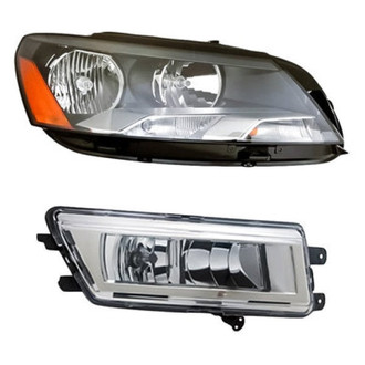 Replace® - 2-Piece Kit (Passenger Side Headlight, Passenger Side Fog Light) (CAPA Certified)