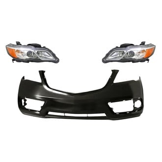 Replace® - 3-Piece Kit (Driver and Passenger Side Headlights, Front Bumper Cover) (Standard Line)