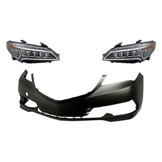 Replace® - 3-Piece Kit (Driver and Passenger Side Headlights, Front Bumper Cover) (Standard Line)