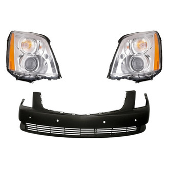 Replace® - 3-Piece Kit (Driver and Passenger Side Headlights, Front Bumper Cover) (Standard Line)