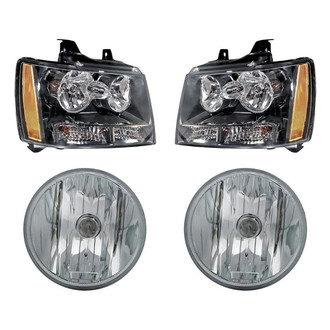 Replace® - 4-Piece Kit (Driver and Passenger Side Headlights, Driver and Passenger Side Fog Lights) (Standard Line)