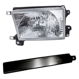 Replace® - 2-Piece Kit (Driver Side Headlight, Front Driver Side Bumper Grille Filler) (Standard Line)