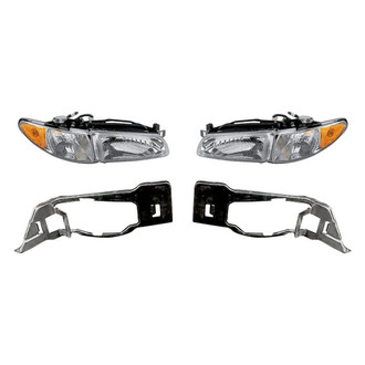 Replace® - 4-Piece Kit (Driver and Passenger Side Headlights, Driver and Passenger Side Headlight Mounting Bracket) (Standard Line)