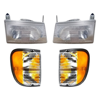 Replace® - 4-Piece Kit (Driver and Passenger Side Headlights, Driver and Passenger Side Turn Signal/Corner Lights) (Standard Line)