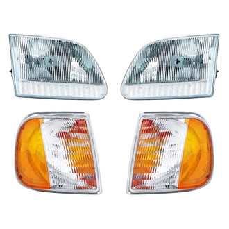 Replace® - 4-Piece Kit (Driver and Passenger Side Headlights, Driver and Passenger Side Turn Signal/Corner Lights)