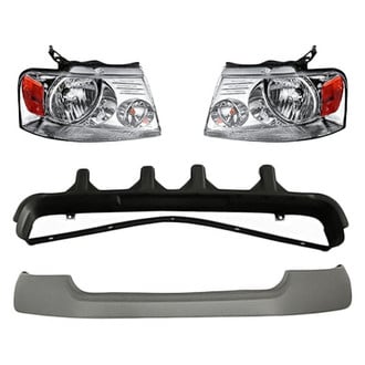 Replace® - 4-Piece Kit (Driver and Passenger Side Headlights, Front Upper Bumper Cover, Center Grille Surround Molding) (Standard Line)