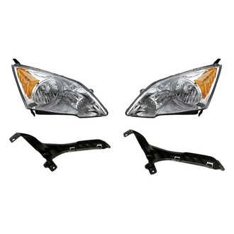 Replace® - 4-Piece Kit (Driver and Passenger Side Headlights, Front Driver and Passenger Side Bumper Cover Side Beams) (Standard Line)