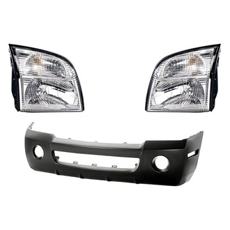 Replace® - 3-Piece Kit (Driver and Passenger Side Headlights, Front Bumper Cover) (Standard Line)