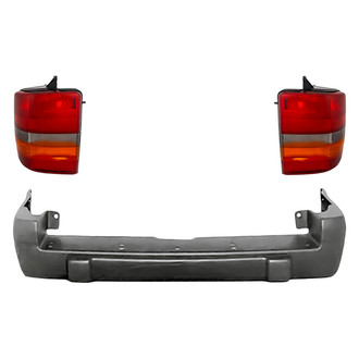 Replace® - Driver and Passenger Side Replacement 3-Piece Kit (Driver and Passenger Side Tail Lights, Rear Bumper Cover) (Standard Line)