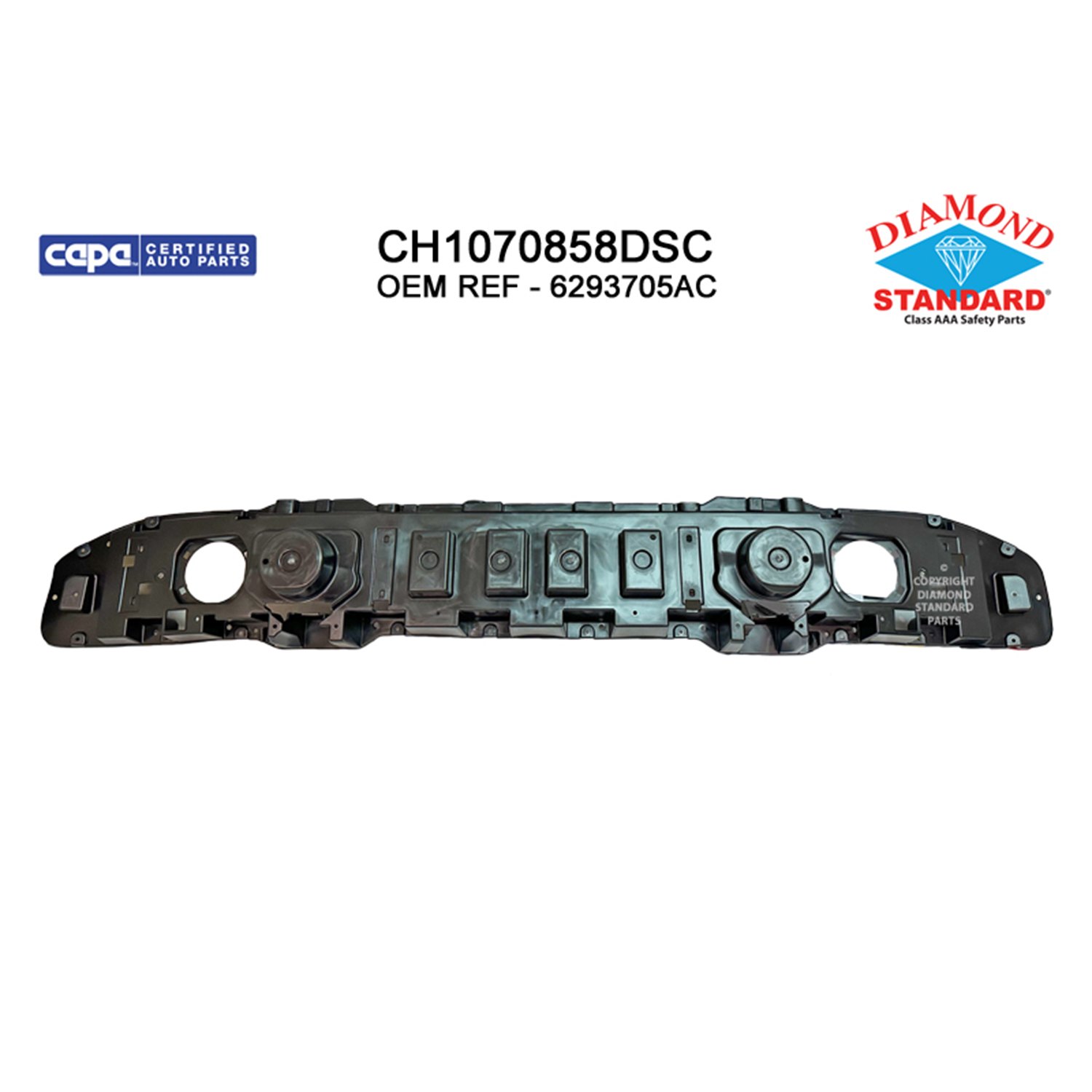 Replace® CH1070858DSC - Front Bumper Absorber (Diamond