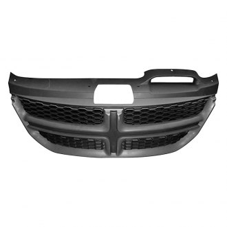 Front Bumper Upper Grille Black w/ Chrome Molding For 2011-2018 Dodge Journey