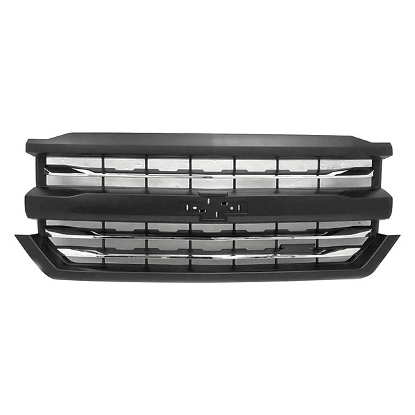 Fits 2022-2025 GMC Sierra 1500 Chrome AT4 Style Mesh Front Bumper Hood Grille 841808198526