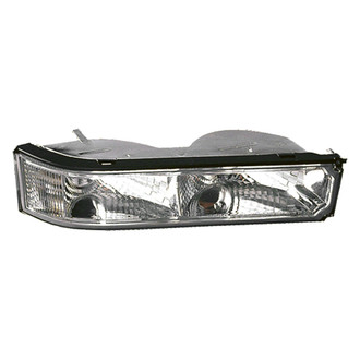 Replace® - Diamond Cut Driver and Passenger Side Chrome Turn Signal/Parking Lights (Standard Line)